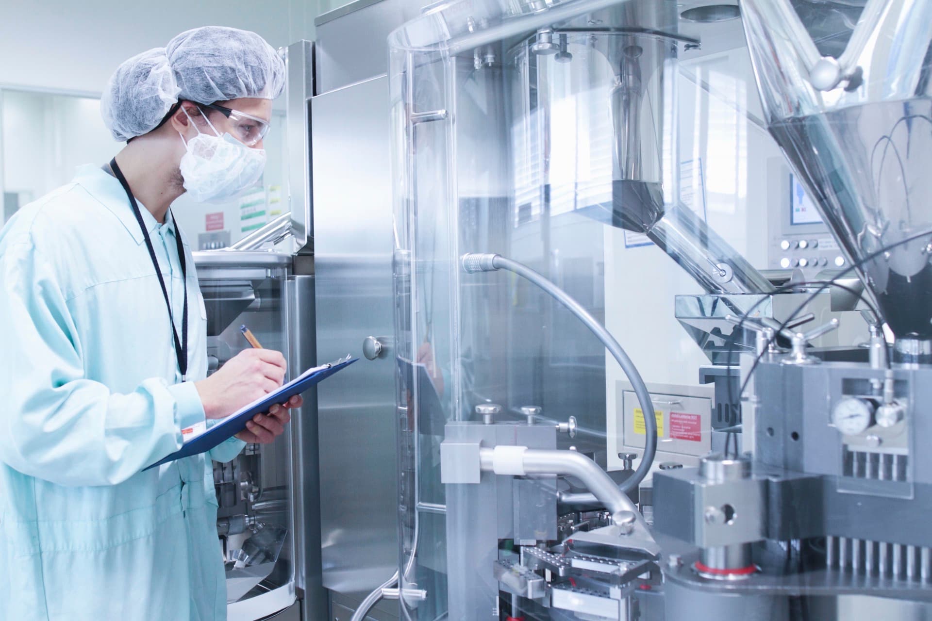 Quality inspection of pharmaceutical machinery